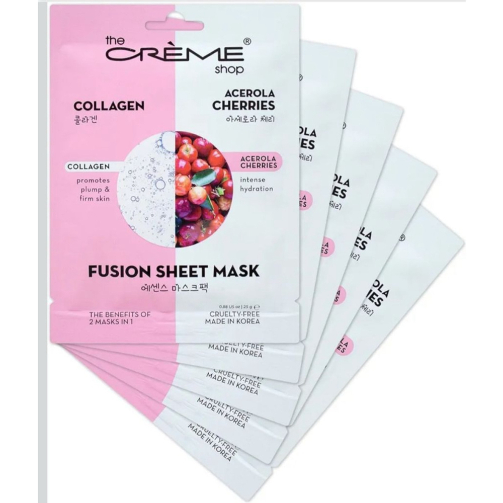 The Creme Shop Collagen & Acerola Cherries Fusion Sheet Mask 5 Pack